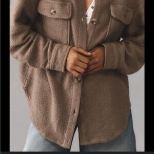 Warm & Cozy Brown teddy bear shacket